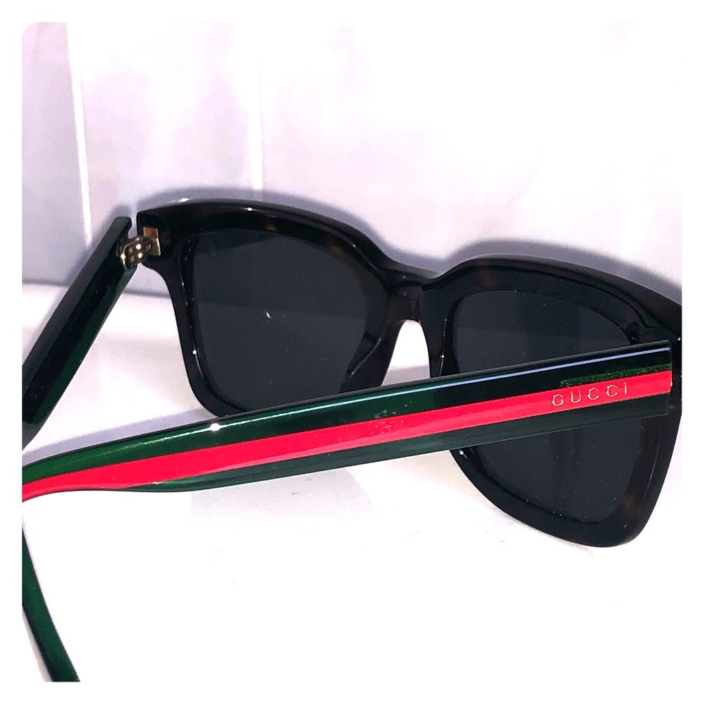 Gucci Unisex GG 001S 003 Havana Square Sunglasses